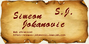 Simeon Jokanović vizit kartica